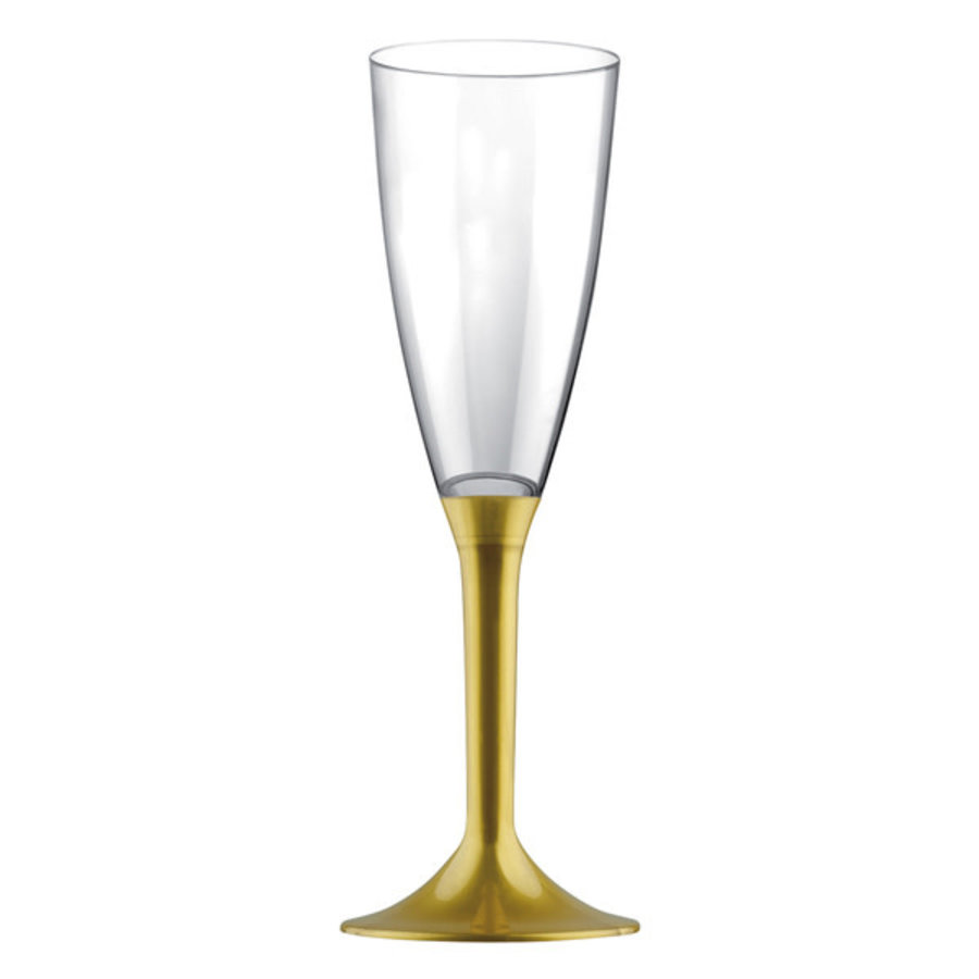 Champagne Glas Deluxe met gouden voet-1