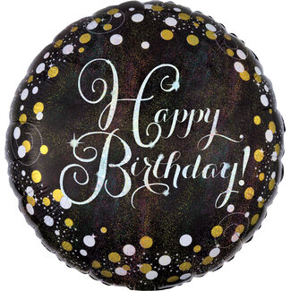 Anagram Folieballon - Sparkling Zilver Happy Birthday