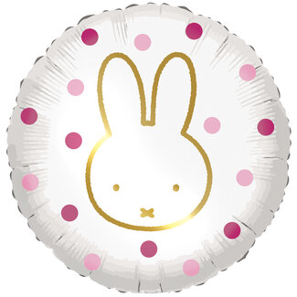 Haza-Witbaard Folieballon - Nijntje Roze - 45cm