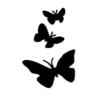 Glitter tattoo / sjabloon Vlinders