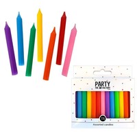 Jumbo Kaarsjes Multi Color - 8cm - 13st