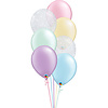 Qualatex Staander Pastel Glitter - 7 Heliumballonnen