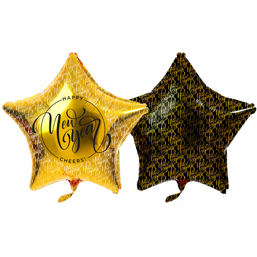 Heliumfles Happy New Year - Incl Ballonnen & Lint-5