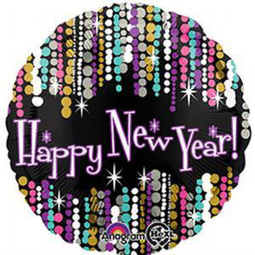 Folieballon Happy New Year - 45cm 