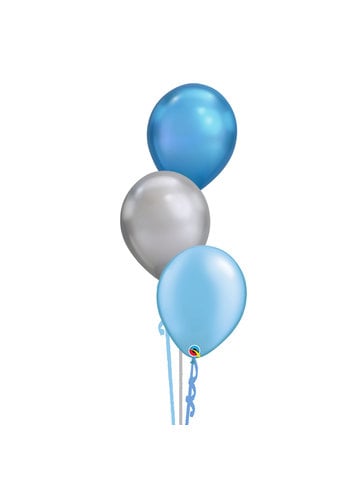 Tafeldecoratie Classy Blue - 3 Heliumballonnen 