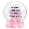 Qualatex Bedrukte Ballon - Welcome Baby Girl