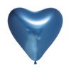 Ballonnen Hartje Chrome Blauw