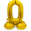Folatex Folieballon met Standaard Cijfer 0 Goud