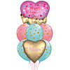 Heart 3D Garland Pink & Gold- met Naam