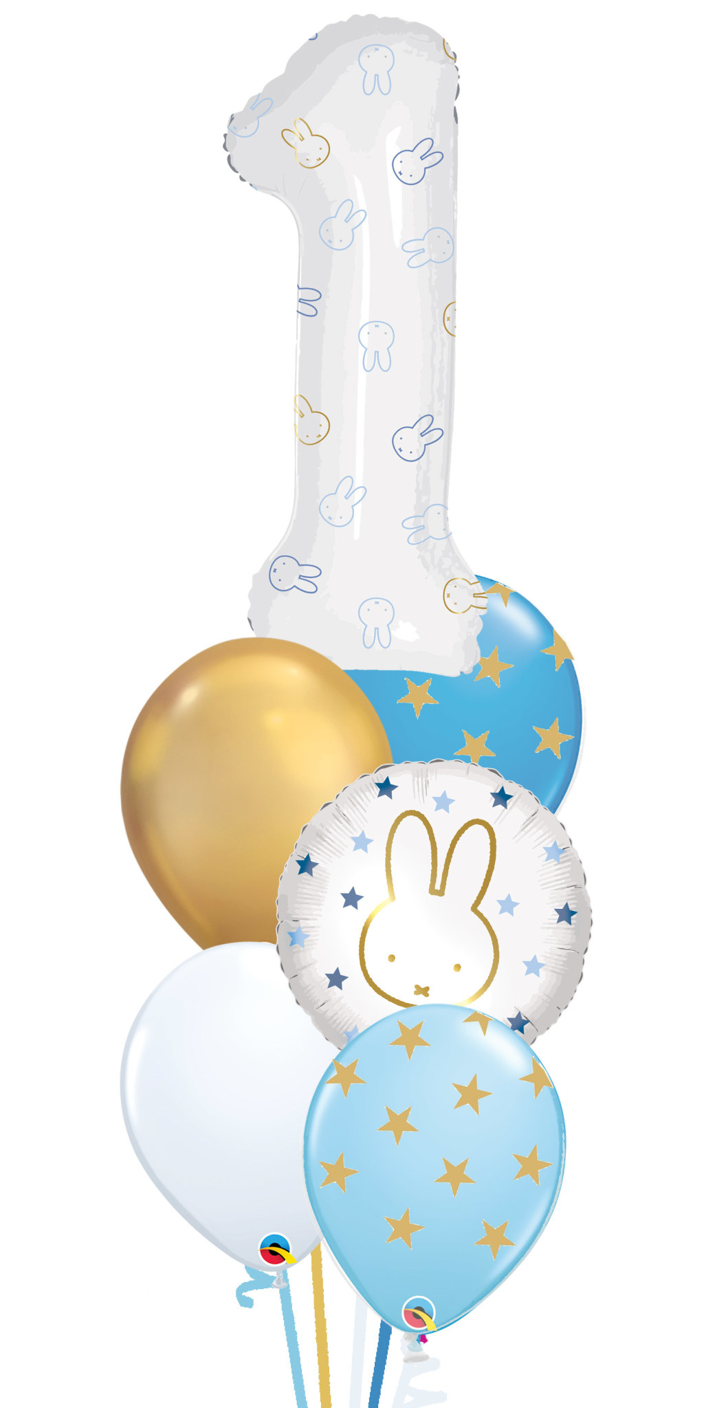 verjaardag draadloze achterstalligheid Nijntje 1 Jaar Blue & Gold Set - First Birthday Ballondecoratie - Zorg voor  Party online feestartikelen en ballondecoraties