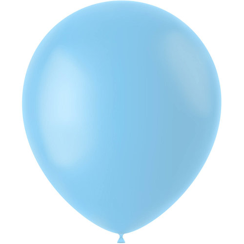 Ballonnen Powder Blue Mat - 33cm - 10 stuks 