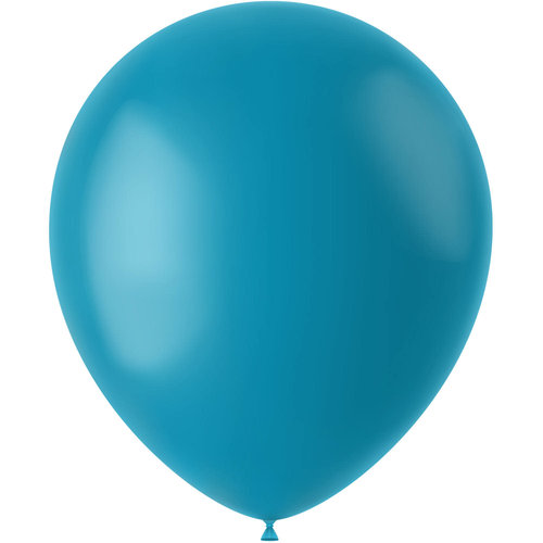 Ballonnen Calm Turquoise Mat - 33cm - 10 stuks 