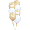 Qualatex Staander Chique met leeftijd - 7 Heliumballonnen