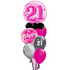 Qualatex Sparkle Pink Balloon Set - Met Leeftijd