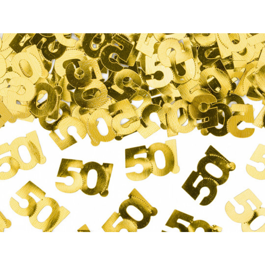 Tafel Confetti 50 Goud-1