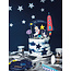 PartyDeco Cake Topper Space - 7st - 9,5-24,5cm