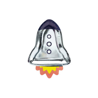 Papieren bordjes Space Party - Raket