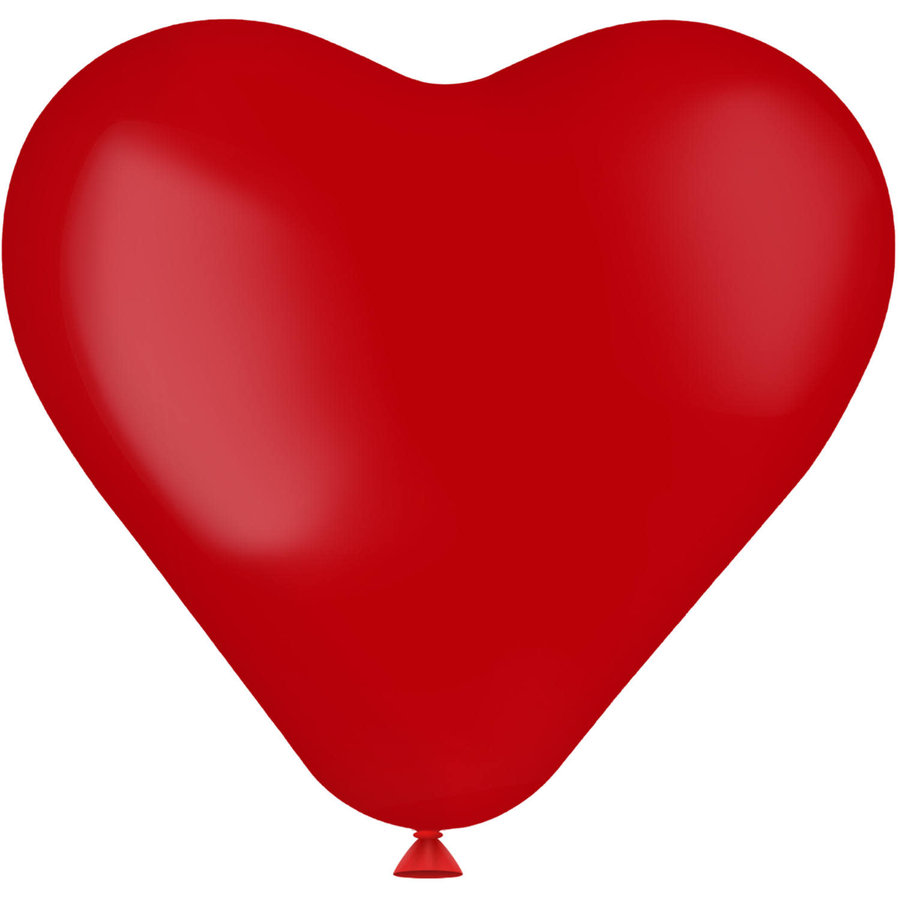 Hartvormige Ballonnen Ruby Red 25cm - 8 stuks-1