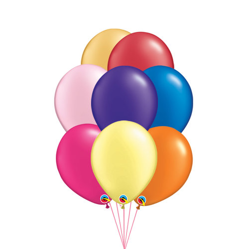Tros van 10 Helium Ballonnen - Metallic Kleuren 