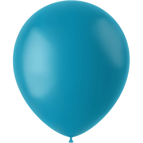Ballonnen Calm Turquoise Mat  - 33cm - 100 stuks 