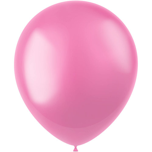 Ballonnen Bubblegum Pink Metallic 33cm - 10 stuks 