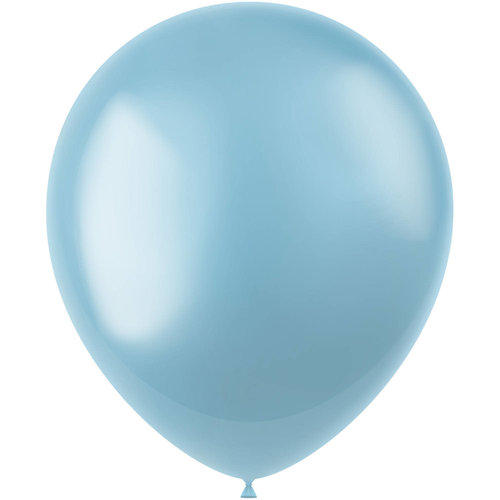 Ballonnen Sky Blue Metallic 33cm - 10 stuks 