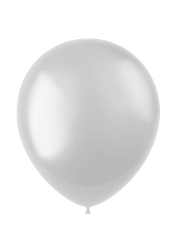 Ballonnen Pearl White Metallic 33cm - 50 stuks 