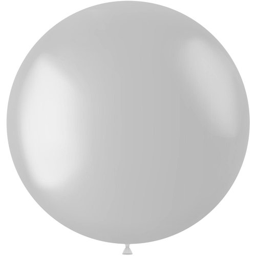 Ballon XL White Metallic - 78cm - 1 stuk 