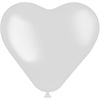Folatex Hartvormige Ballonnen Coconut White 25cm - 8 stuks