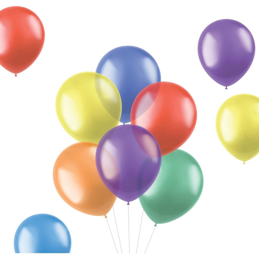 Ballonnen Translucent Brights 33cm - 50 stuks-1