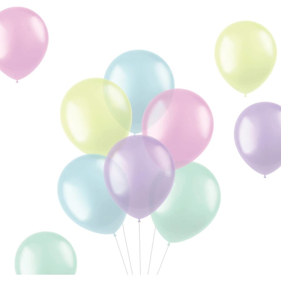Ballonnen Translucent Pastels 33cm - 100 stuks-1