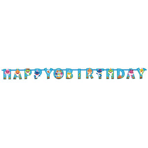 Baby Shark Letterbanner Happy Birthday