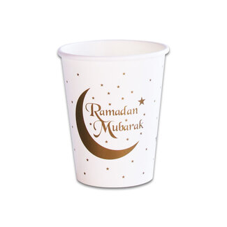 Haza-Witbaard Bekers "Ramadan Mubarak" - Goud - 8 st -25cl