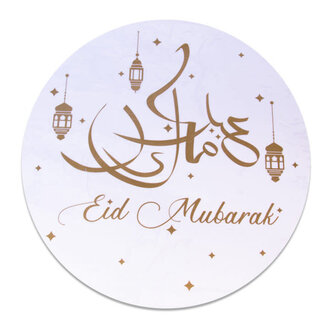 Haza-Witbaard Raamsticker "Eid Mubarak" Goud - 46cm