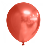 Ballonnen Chrome Rood - 30cm - 10 stuks