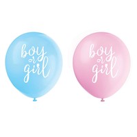 Ballonnen Gender Reveal - 30cm - 8st