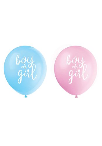 Ballonnen Gender Reveal - 30cm - 8st 