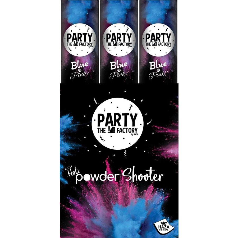 Holi Powder Shooter Gender Reveal - Blauw - 30cm-4