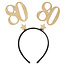 Santex Glitter Tiara Goud - 80 Jaar