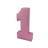 Tafeldecoratie 1 Glitter Baby Roze - 30cm