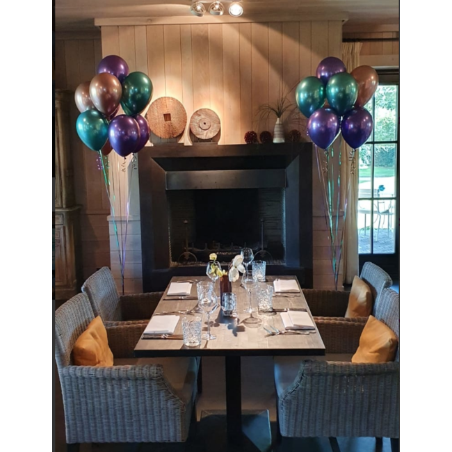 Staander van 10 heliumballonnen