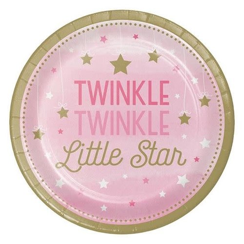 Bordjes Twinkle Girl - Ø23cm - 8st 