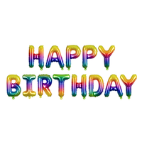 thumb-Folieballon Happy Birthday - Rainbow-2