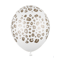 thumb-Heliumballon Luipaard Print Wit/Goud (28cm)-1