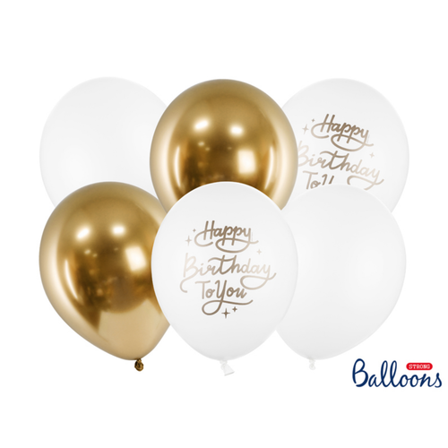 Ballonnen Happy Birthday To You - 6 st- 30cm 