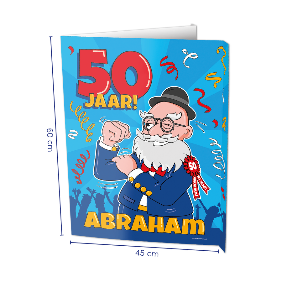 Window Sign - Abraham 50 Jaar-1