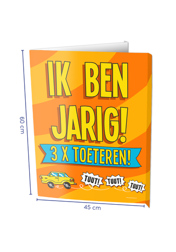 Window Sign - Ik ben jarig 