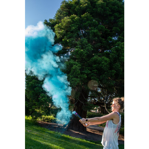 Holi Powder Shooter Gender Reveal - Blauw - 30cm 