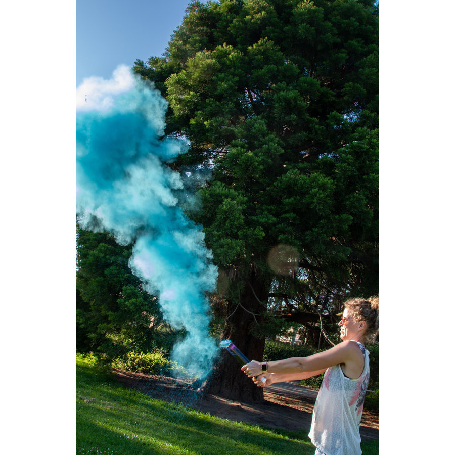 Holi Powder Shooter Gender Reveal - Blauw - 30cm-1