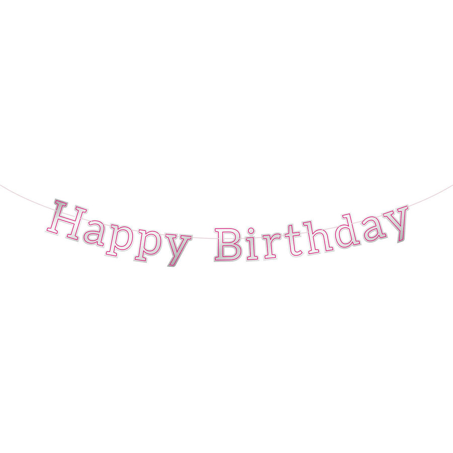 Letterslinger Glossy Pink 'Happy Birthday'-1